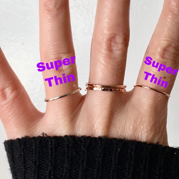 By Love_K Design Jewelry - Super Thin Adjustable 14K Rose Gold Filled Ring